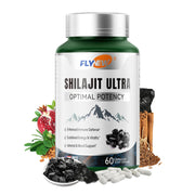 Flynew Shilajit bottle front showing premium packaging for daily vitality