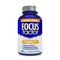 Focus Factor brain and vision bottle for memory and focus support