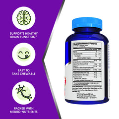 Focus Factor Kids berry chewables nutrition facts emphasize key vitamins