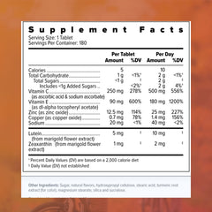 Focus Vision Select AREDS2 chewable box front displaying supplement packaging and citrus flavor