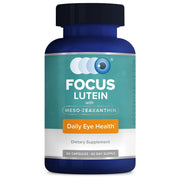 Focus Vision Supplements Focus Lutein eyes bottle may support macular pigment for clearer digital viewing.