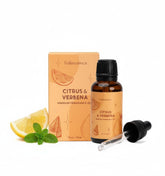 Folkulture Citrus & Verbena bottle with dropper for precise dosing in your diffuser.