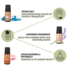 Folkulture Fresh Start sandalwood oil bottle for tranquil ambiance.