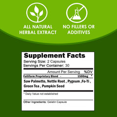 Folliform ingredient list label emphasizes natural DHT-supporting components.