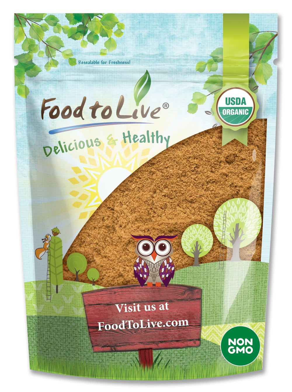 Food to Live Organic Cordyceps powder 1lb bulk pack for everyday energy.