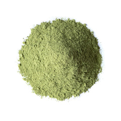 Food to Live Organic Alfalfa Powder scoop in bowl for versatile baking and smoothies