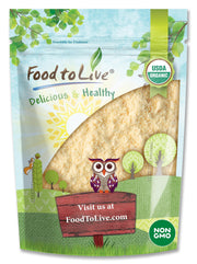 Food to Live Organic Pea Protein Powder bottle close-up, high-protein plant-based supplement for shakes.