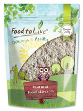 Food to Live Psyllium Husk Powder bottle pour supports easy fiber enrichment in meals.