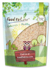 Food to Live Whole Psyllium Husk bottle, premium kosher fiber ingredient.