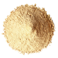 Food to Live Yellow Maca Powder measuring spoon showing portion for daily use.