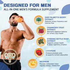 FoodiMed Probiotics for Men with saw palmetto for urinary support.