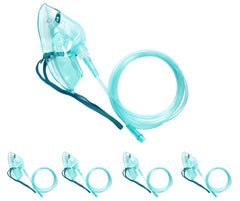 Foqitoxi four-pack adult oxygen mask with adjustable strap for secure wear.