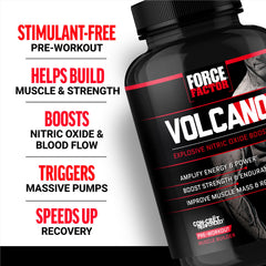 Force Factor VolcaNO bottle back with supplement details