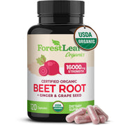 ForestLeaf beet root capsules front view for daily wellness support