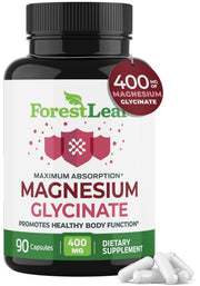 ForestLeaf Pure Magnesium Glycinate 400mg capsules for high absorption