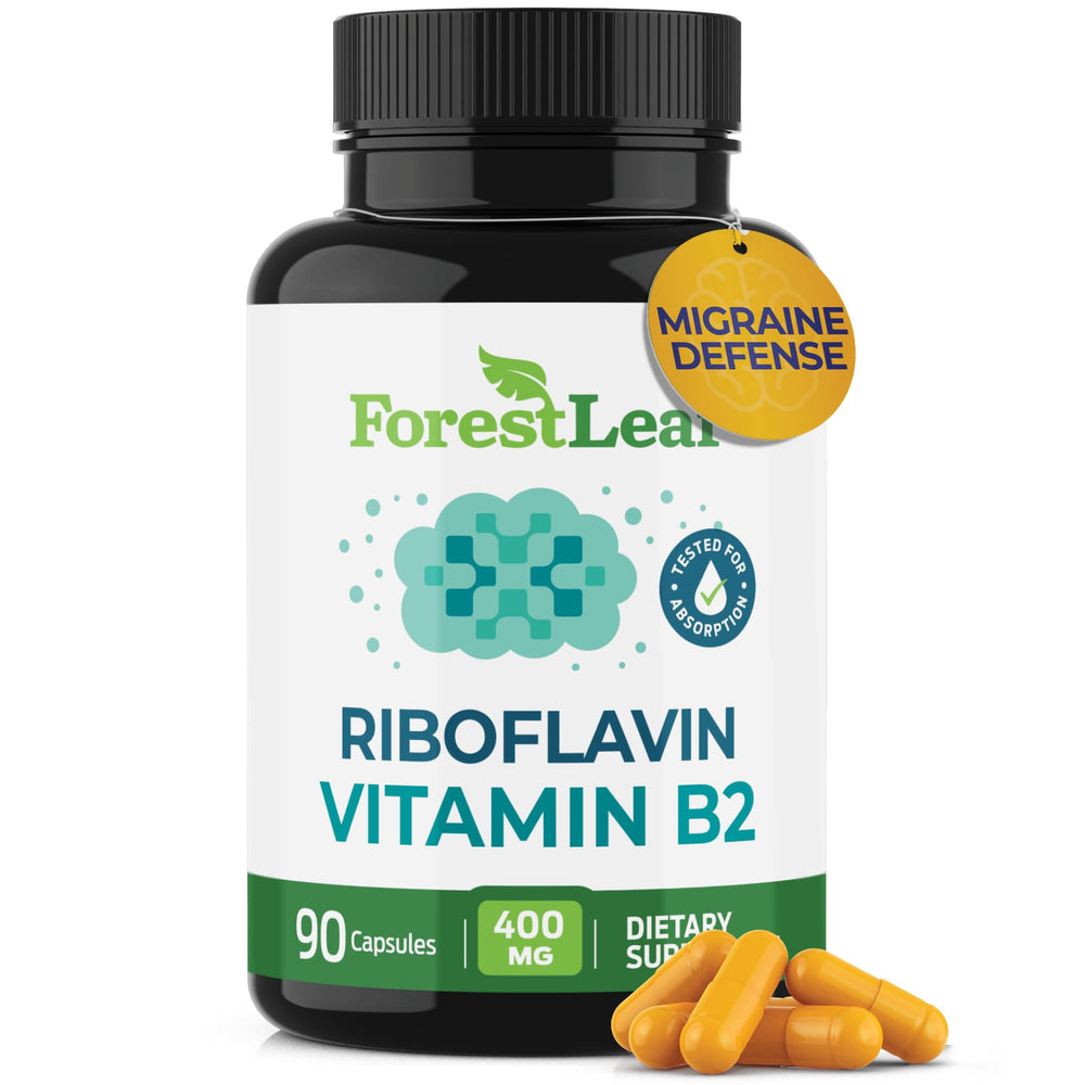 ForestLeaf Vitamin B2 riboflavin 400mg capsule for energy metabolism support