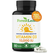 ForestLeaf Vitamin D3 10,000 IU bottle signaling high-potency daily support