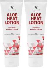 Forever Living Aloe Heat Lotion bottle with menthol and eucalyptus for soothing comfort