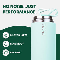 FORME Blender Shaker Sea Mist bottle lid with leak-proof seal for gym bag