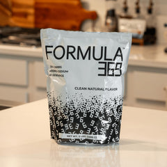 Formula 369 measuring scoop for accurate carb loading.