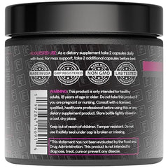 Formulation Factory She's Obsessed bottle back with ingredients and benefits.