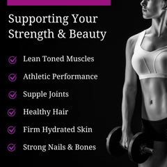 FORTABELLE Protein Powder for Women shake glass emphasizes smooth mixability and cocoa flavor.