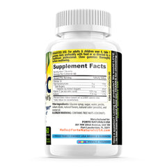 FORTE NATURALS vitamin C gummies close-up showing orange flavor and kid-friendly immune support.
