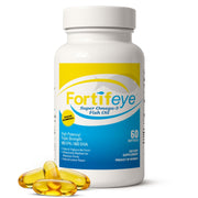 Fortifeye Omega-3 bottle highlighting 1600 mg TG omega-3 for daily wellness