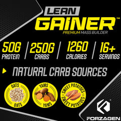Forzagen Lean Gainer Dutch Chocolate variant close up flavorful option.