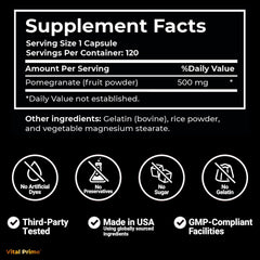 FourRoar Vital Prime capsules close-up showing 500 mg per dose.