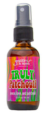 Frankie and Myrrh Truly Patchouli spray bottle close-up for instant ambiance