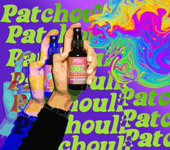 Frankie and Myrrh Truly Patchouli spray mist releasing earthy aroma for spaces