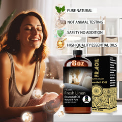 FRAOIL Fresh Linen diffuser scene showcasing aroma and ambiance