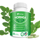 Fravonique Moringa Capsules bottle shows a pure green daily energy option.