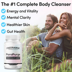 ParaPurge capsules close-up showing clean, non-GMO wellness.