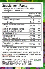 FrenchGlory OPC90 powder dissolving in water for a refreshing isotonic drink.