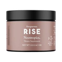 FREQUENSE Rise nootropic tub mango lemonade front view supports focus and energy.