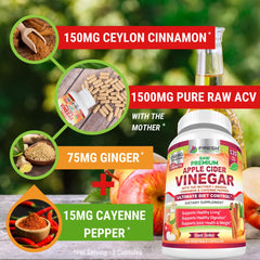 Fresh Healthcare ACV capsules dosage pack showing three capsules daily routine.
