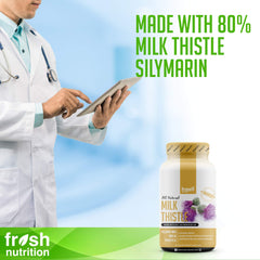 Fresh Nutrition Milk Thistle Capsules side view of compact bottle