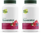 Fresh Nutrition Resveratrol bottle front showing extra strength antioxidant support