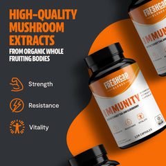 FreshCap elderberry vitamin C zinc capsules suggest immune support for wellness routines.