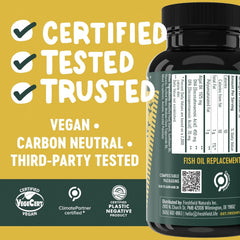 Freshfield vegan omega-3 algae source image, highlighting algae origin and sustainability