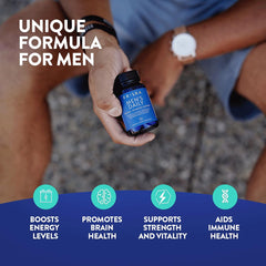 Friska Men’s Daily probiotics and enzymes with vitamins for energy support