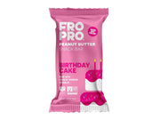 FRO PRO Birthday Cake bar pack close-up with rainbow sprinkles for a protein snack