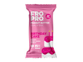 FRO PRO Birthday Cake bar pack front, convenient grab-and-go protein snack.