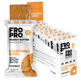 FRO PRO Snack Bars Everything Bagel pack displaying plant-based protein and clean ingredients.