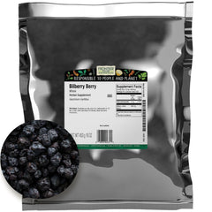 Frontier Bilberry Whole in bulk bag with vibrant pigment for baking and toppings.