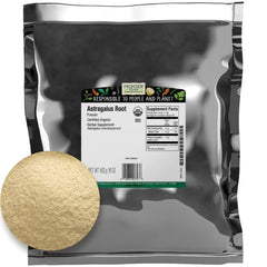 Frontier Co-op astragalus root powder bag for versatile daily herbal blends.