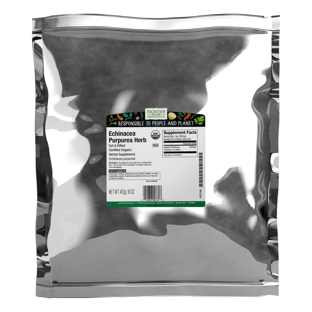 Frontier Co-op Echinacea Purpurea Root bag for bulk tea blends and herbal infusions