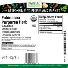Frontier Co-op Echinacea Purpurea root cut and sifted pieces for blending